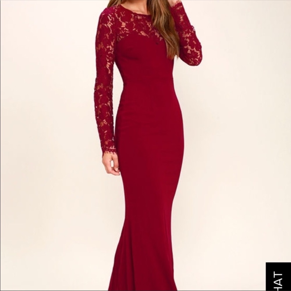 Lulu’s lace formal mermaid gown size xs